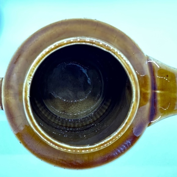 Coffee Pot Brown Geometric Design MCM • Made in Japan - Picture 9 of 11